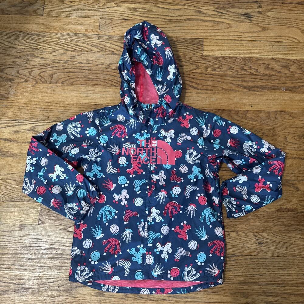 The North Face Toddler Girl Size 6 Full Zip Windbreaker Jacket Cactus Print